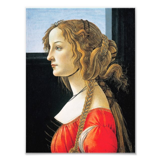 Botticelli Portrait einer jungen Frau Fotodruck (Vorne)