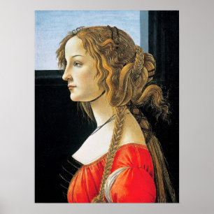 Botticelli Portrait einer jungen Frau Poster