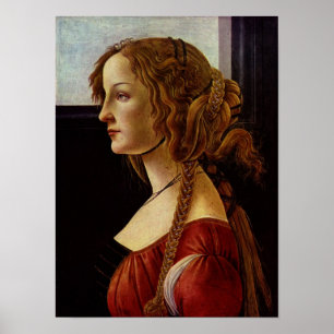Botticelli-Portrait von Simonetta Vespucci Poster
