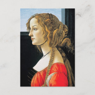 Botticelli Porträt eine junge Frauen-der Einladung