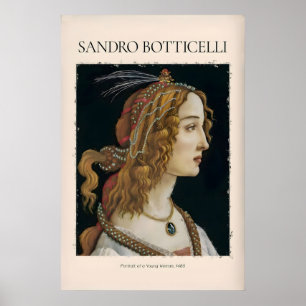 Botticelli-Porträt einer jungen Frau Simonetta Poster