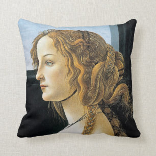 Botticelli Porträt eines junge Kissen