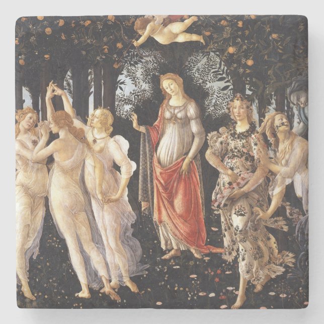 BOTTICELLI -Primavera 1482 Steinuntersetzer (Vorderseite)