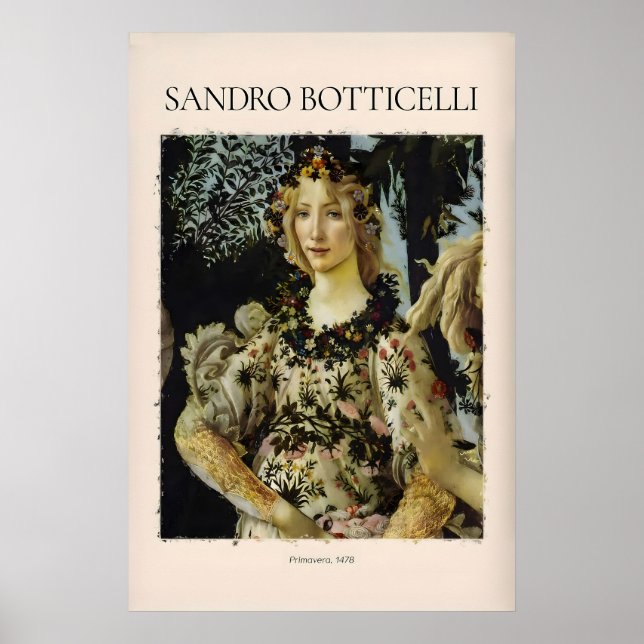 Botticelli Primavera Detail Flora Kunstprint Poster (Vorne)
