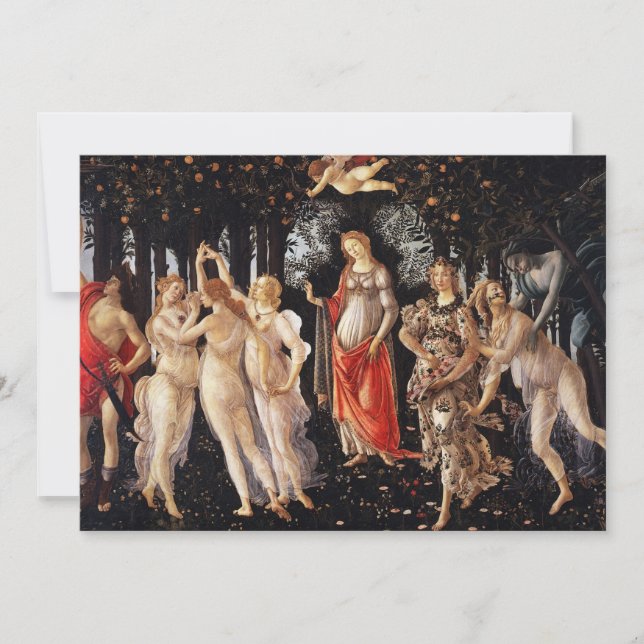 Botticelli Primavera Einladungen (Vorderseite)