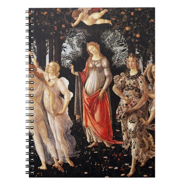 Botticelli Primavera-Notebook Notizblock (Vorderseite)