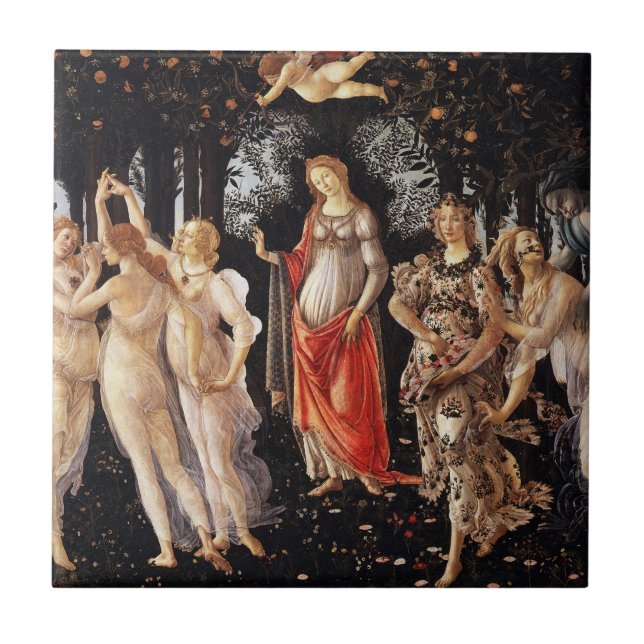 Botticelli Primavera Tile Fliese (Vorderseite)