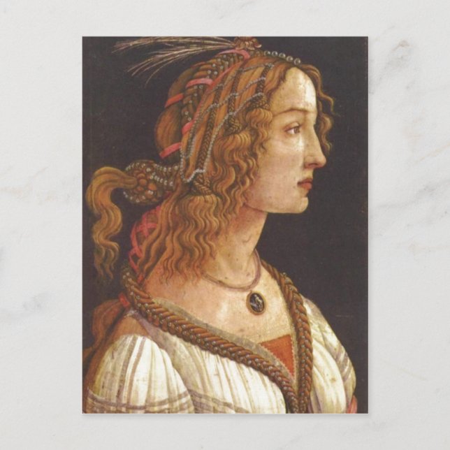 Botticelli, Sandro Portr?t einer jungen Frau (Simo Postkarte (Vorderseite)