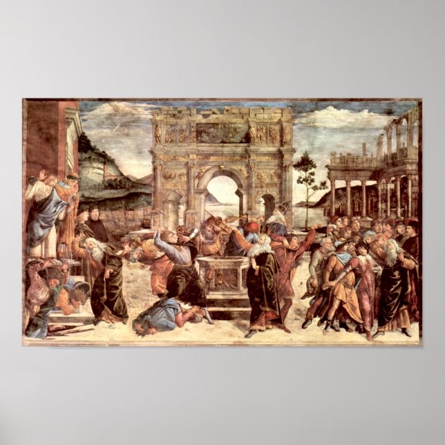 Botticelli-Sixtinische Kapelle zur Bestrafung der  Poster (Vorne)