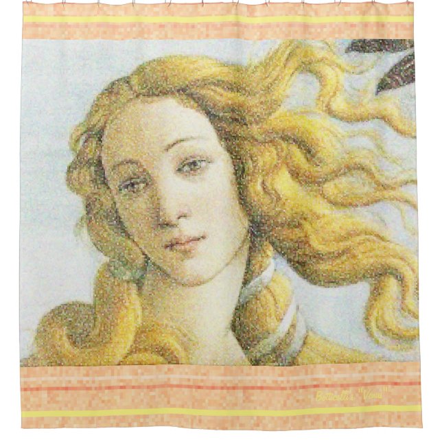 Botticelli Venus Gesichtskunst Duschvorhang (Vorderseite)