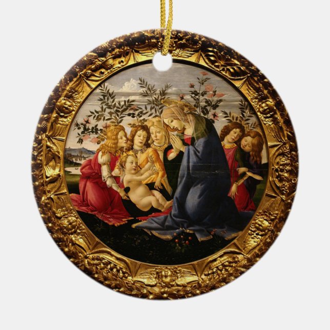 Botticelli Wallfahrtskirche Madonna del Sasso Keramik Ornament (Vorne)