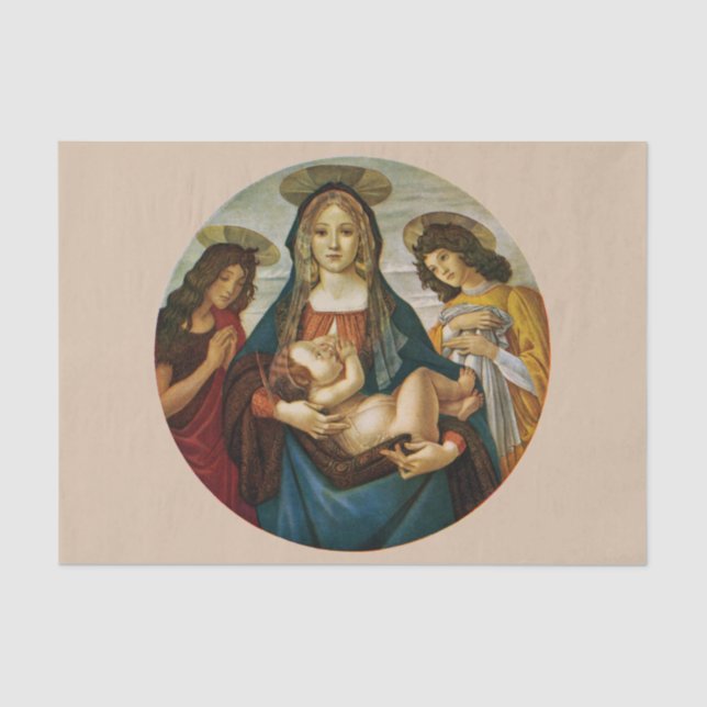 Botticellis Madonna und Kind Seidenpapier (Vorderseite)