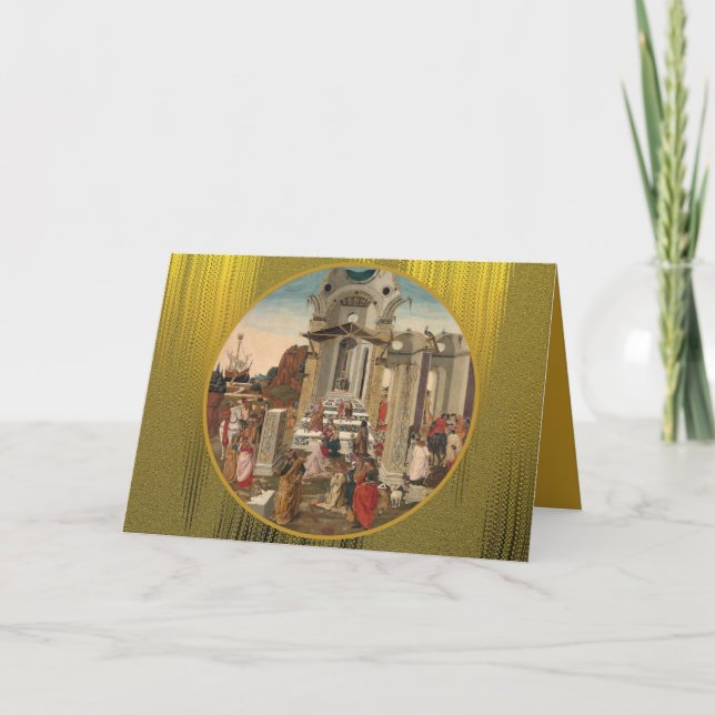 Botticinis Bewunderung des Magi Holiday Feiertagskarte (Vorderseite)