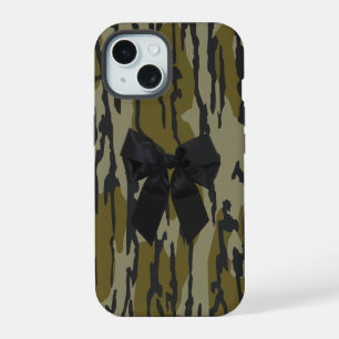 Bottland Camouflage Niedlich Bow Ribbon für Frauen iPhone 15 Hülle