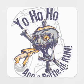 Bottle of rum etiketten