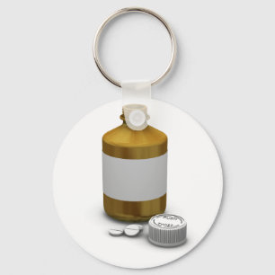 Bottle Of Tablets Keychain Schlüsselanhänger