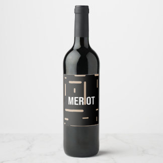 Bottle vine merlot desing weinetikett