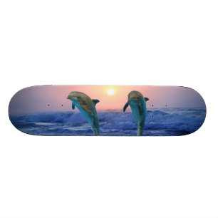 Bottlenose-Delphin am Sonnenaufgang Skateboard