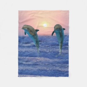 Bottlenose Dolphin bei Sonnenaufgang Fleecedecke
