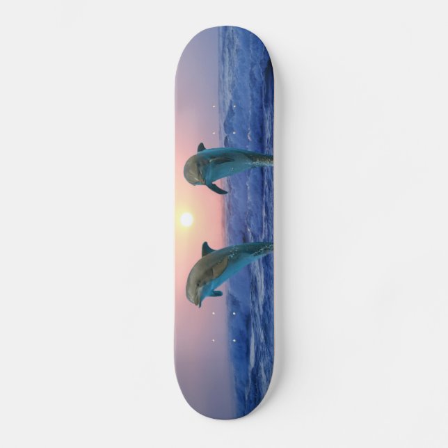 Bottlenose Dolphin bei Sonnenaufgang Skateboard (Vorderseite)