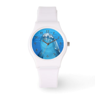 Bottlenose Dolphin looks at the camera under water Armbanduhr