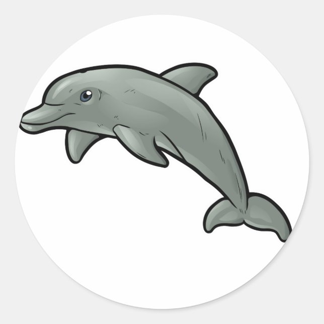 Bottlenose Dolphin Runder Aufkleber (Vorderseite)