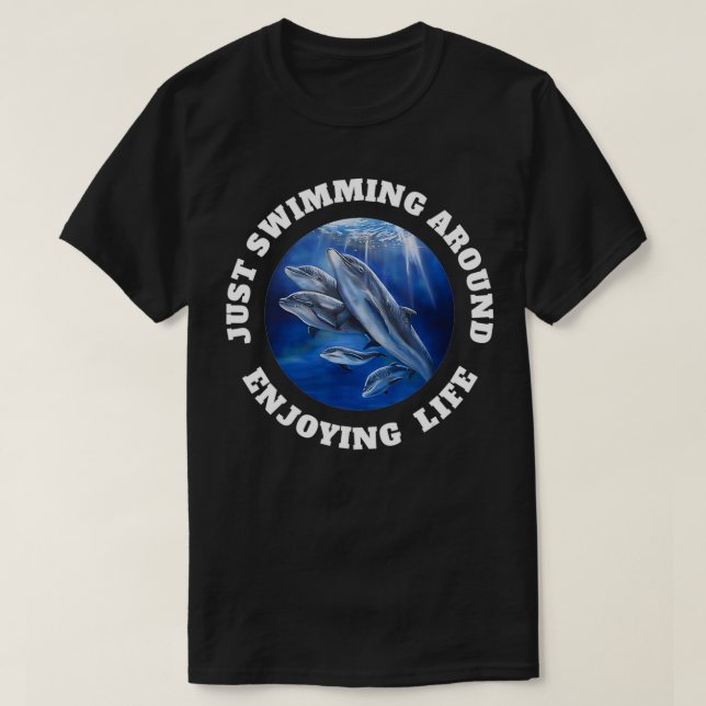 Bottlenose dolphins just swimming T-Shirt (Design vorne)