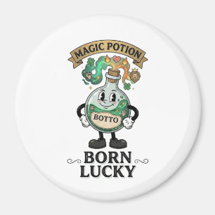 Botto Born Lucky Zaubertrank Retro-Cartoon-Maskott Magnet