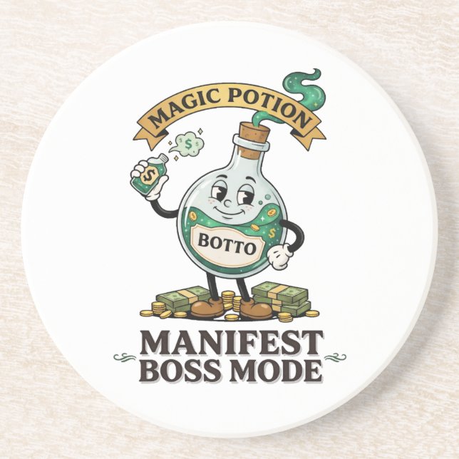 Botto Manifest Boss Modus Retro 1930er Jahre Carto Getränkeuntersetzer (Vorne)