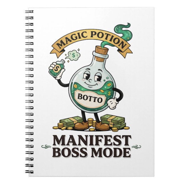 Botto Manifest Boss Modus Retro 1930er Jahre Carto Notizblock (Vorderseite)