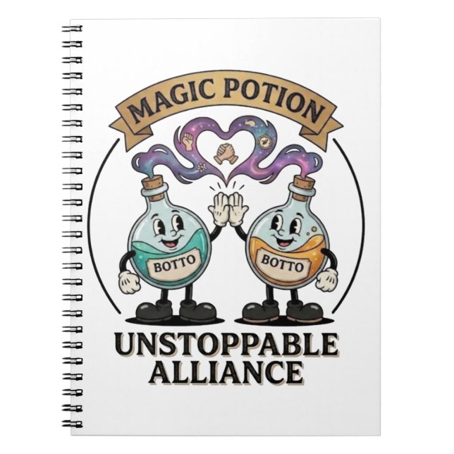 Botto Marke Unstoppable Alliance Retro Magic Trank Notizblock (Vorderseite)