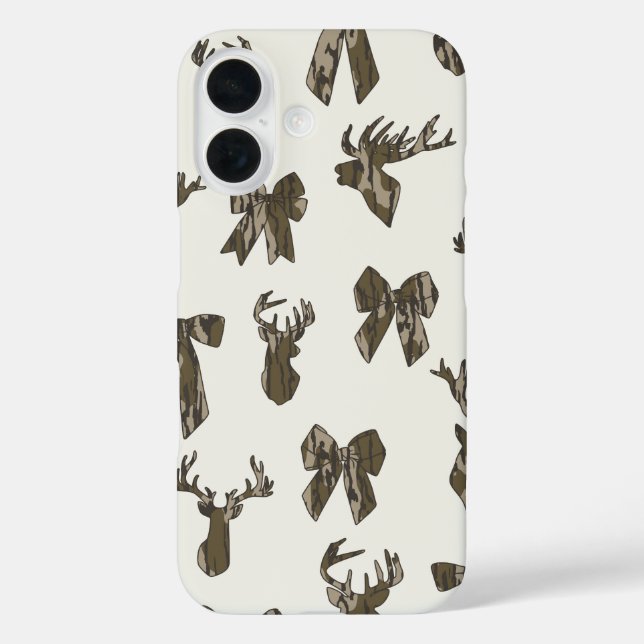 Bottom Lands Camo Coquette Bow for Women Deer Hunt Case-Mate iPhone Hülle (Rückseite)