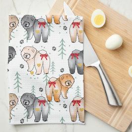 BOTTOM OF MY HEART 5 chow colors  Geschirrtuch