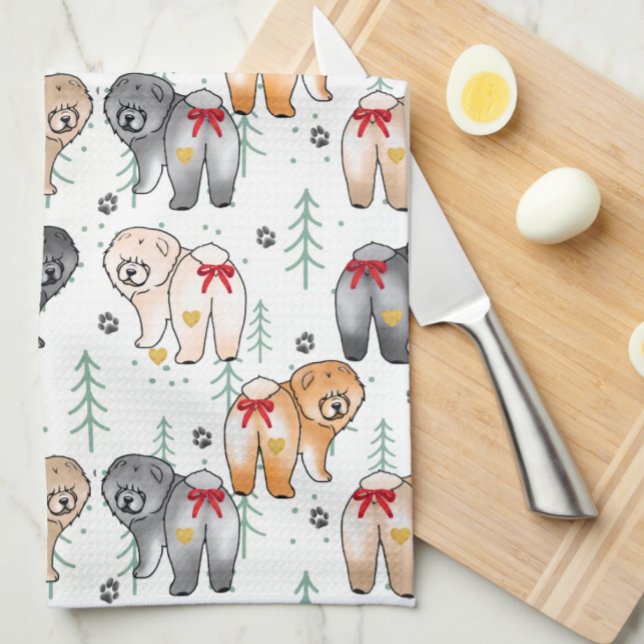 BOTTOM OF MY HEART 5 chow colors  Geschirrtuch (Von Creator hochgeladen)