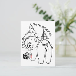 BOTTOM OF MY HEART chow holiday Postkarte