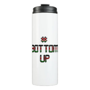 Bottom Up Kenia Frieden Liebe und Einigkeit Kunstp Thermosbecher
