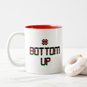 Bottom Up Kenia Frieden Liebe und Einigkeit Kunstp Zweifarbige Tasse
