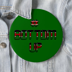 Bottom Up Kenya Peace Liebe und Unity Art Print Button