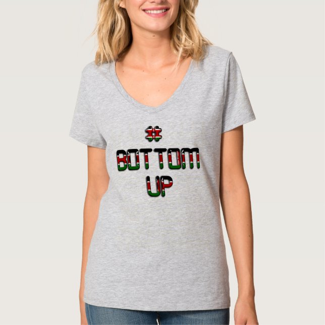 Bottom Up Kenya Peace Liebe und Unity Art Print T-Shirt (Vorderseite)