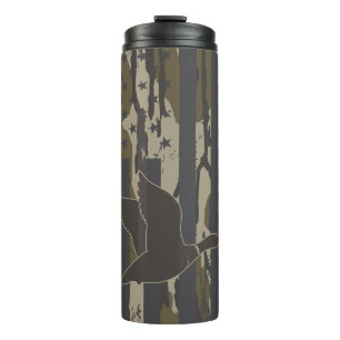 Bottomland Camouflage Duck Junting American Flag U Thermosbecher