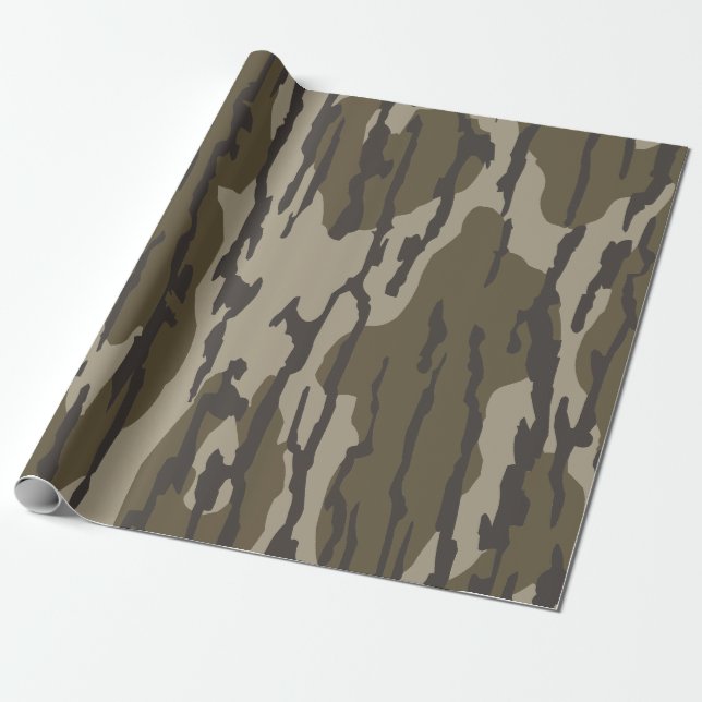 Bottomland Camouflage Old School Camouflage Geschenkpapier (Ungerollt)