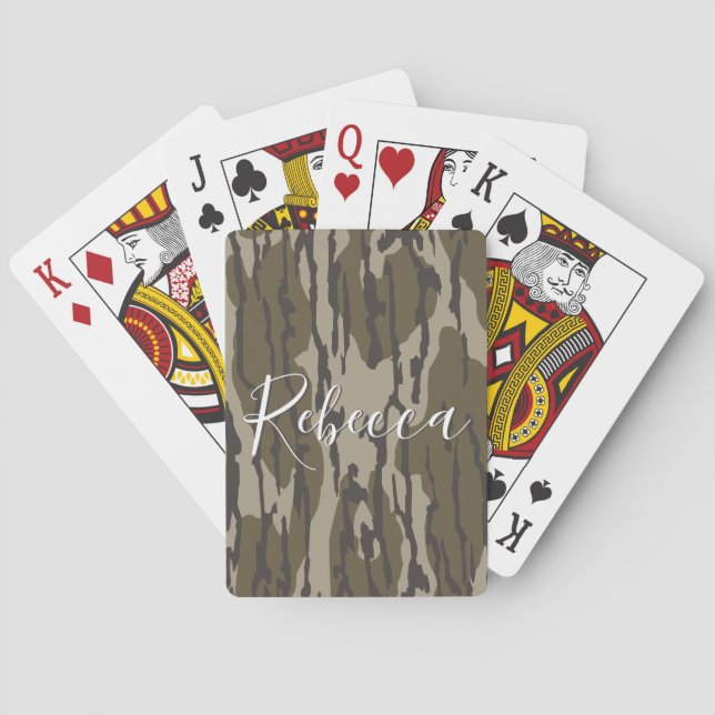Bottomland-Tarnung Old School Camouflage Spielkarten (Rückseite)