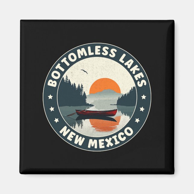 Bottomless Lakes New Mexico Sunset T Shirt  Magnet (Vorne)
