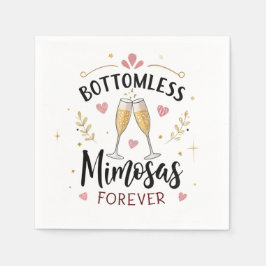 Bottomless Mimosas Forever Napkins - Brunch-Party Serviette