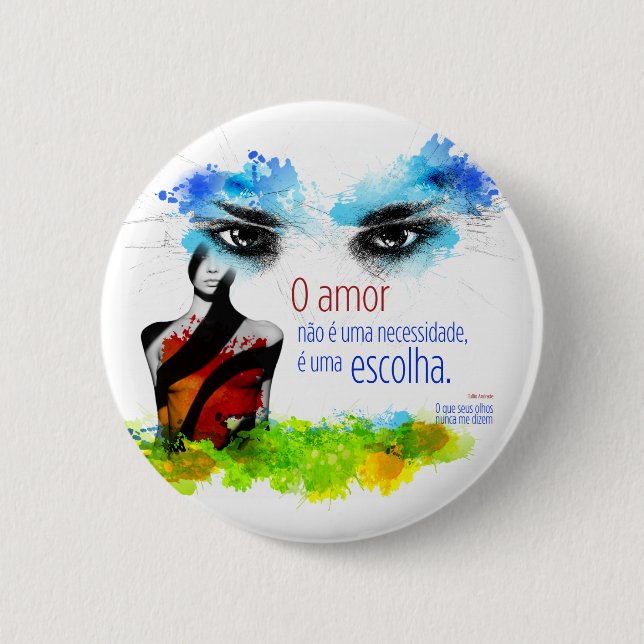 Botton Phrase, Welch seine Augen - nie im leben Button (Vorderseite)