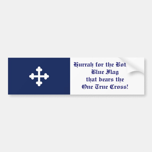 Bottony blauer Sumpf-Schwertlilie, Hurrah! Autoaufkleber (Vorne)