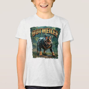 Botweiler Illustration – Roboter Rottweiler Lustig Tri-Blend Shirt