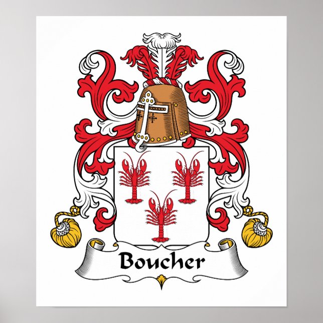 Boucher Familienwappen Poster (Vorne)