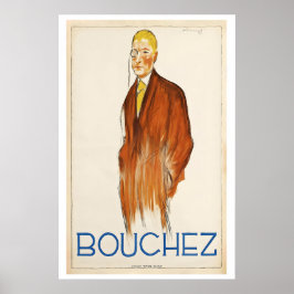 Bouchez Herrenmode Vintage-Werbeplakat von Poster