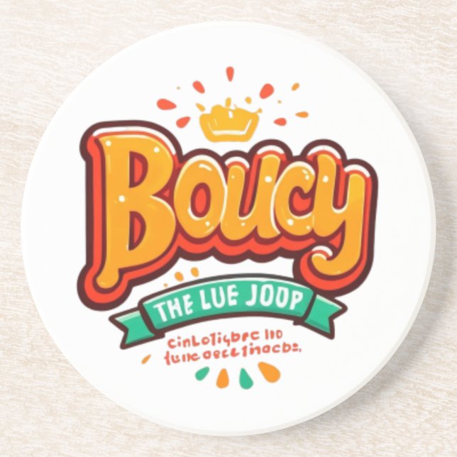 Boucy Crown Fun T-Shirt Getränkeuntersetzer (Vorne)